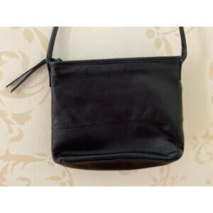 Margot Leather 100% Leather Black Cross Body Handbag